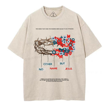 No Other Name But Jesus Chirstian Washed TShirt  