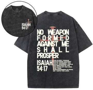 No Weapon Christian Washed T-Shirt Sale - GuidingCross