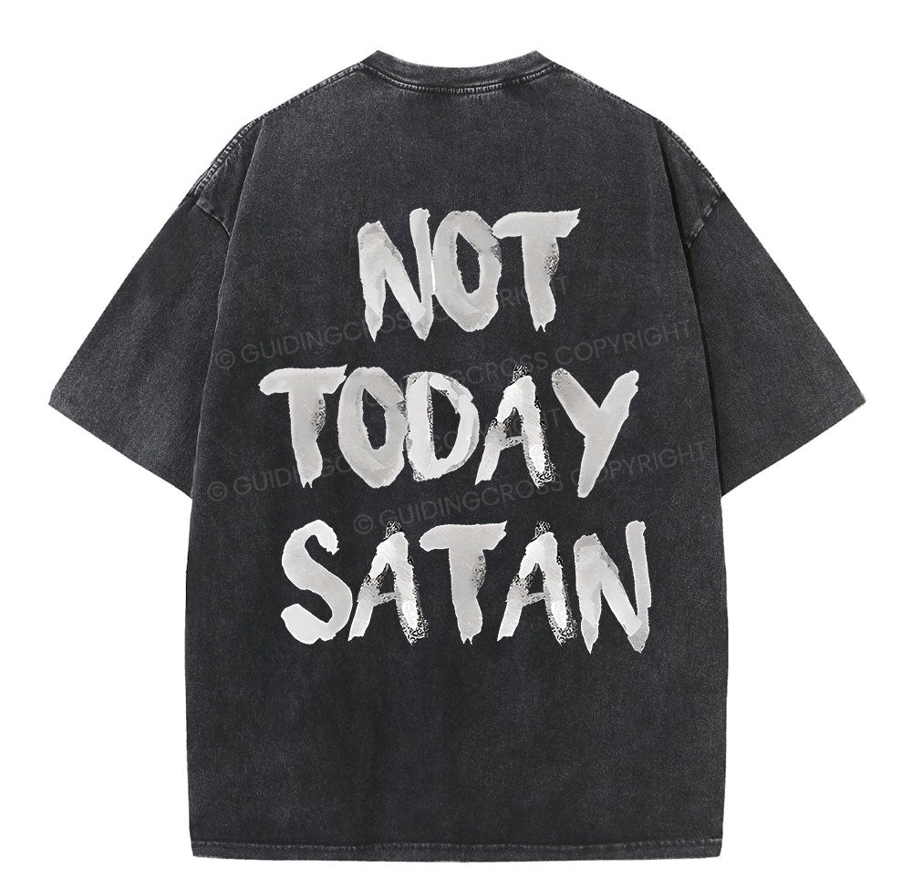 Not Today Christian Washed T-Shirt Sale - GuidingCross