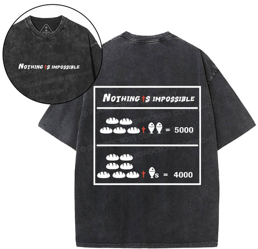 Nothing Is Impossible Christian Washed TShirt  