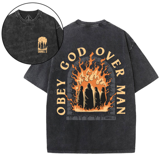 Obey God Over Man Washed TShirt  