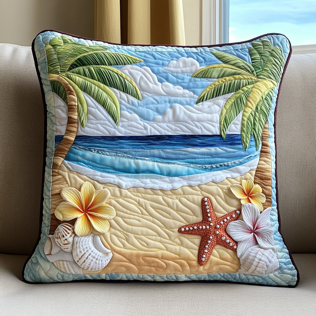 Ocean Breeze Quilted Pillow Case NCU0DK7890
