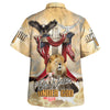 UniJames One Nation Under God America Flag Lion And The Lamb Jesus Hawaiian Shirt - Best Hawaiian Shirts - Christian Hawaiian Shirt
