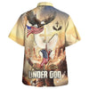 UniJames One Nation Under God American Eagle Hawaiian Shirt - Christian Hawaiian Shirt - Religious Hawaiian Shirts