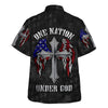 UniJames One Nation Under God American Flag With Cross Hawaiian Shirt - Christian Hawaiian Shirt - Best Hawaiian Shirts