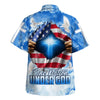 UniJames One Nation Under God Cross Hawaiian Shirts - Christian Hawaiian Shirt - Hawaiian Summer Shirts