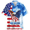 UniJames One Nation Under God Eagle American Hawaiian Shirt - Best Hawaiian Shirts - Christian Hawaiian Shirt