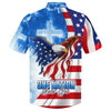 UniJames One Nation Under God Eagle American Hawaiian Shirt - Best Hawaiian Shirts - Christian Hawaiian Shirt