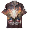 UniJames One Nation Under God Hawaiian Shirt - Jesus Arms Wide Open Hawaiian Shirts - Christian Hawaiian Shirt - Jesus Hawaiian Shirts