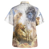 UniJames One Nation Under God Hawaiian Shirt - Jesus Christ Lion And Lamb Hawaiian Shirts For Men - Christian Hawaiian Shirt