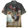 UniJames One Nation Under God Hawaiian Shirt - Jesus Eagle Flag Statue Of Liberty Hawaiian Shirts - Christian Hawaiian Shirt