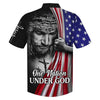 UniJames One Nation Under God Jesus American Hawaiian Shirt - Best Hawaiian Shirts - Christian Hawaiian Shirt
