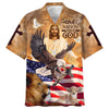 UniJames One Nation Under God Jesus And Lion Eagle American Hawaiian Shirt - Best Hawaiian Shirts - Christian Hawaiian Shirt