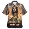 UniJames One Nation Under God Jesus Lion Cross Hawaiian Shirt - Christian Hawaiian Shirt - Religious Hawaiian Shirts
