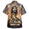 UniJames One Nation Under God Jesus Lion Cross Hawaiian Shirt - Christian Hawaiian Shirt - Religious Hawaiian Shirts