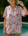 UNIJAMES COLORFUL CORAL HAWAIIAN SHIRT