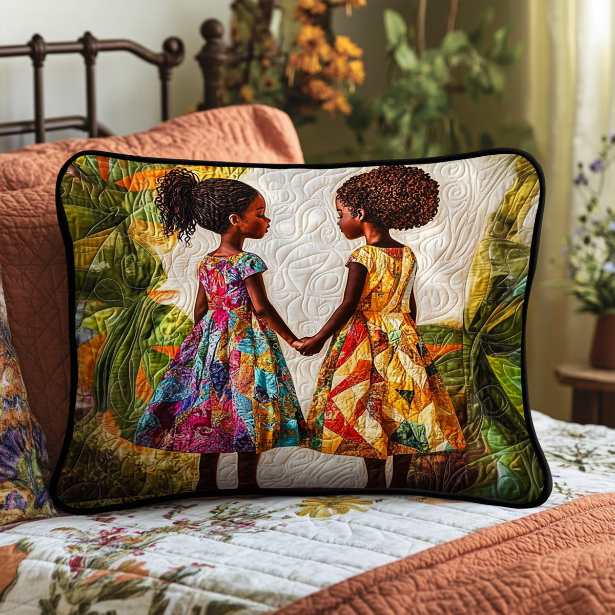Patchwork Love Quilted Bedding Pillow Case NCU0NT8045