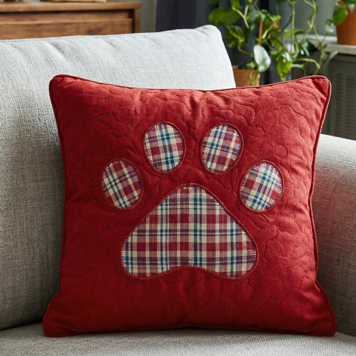 Pawprint Quilted Pillow Case NCU0NT12251