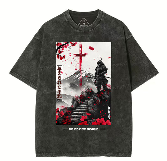 Peace Chirstian Washed T-Shirt Sale - GuidingCross