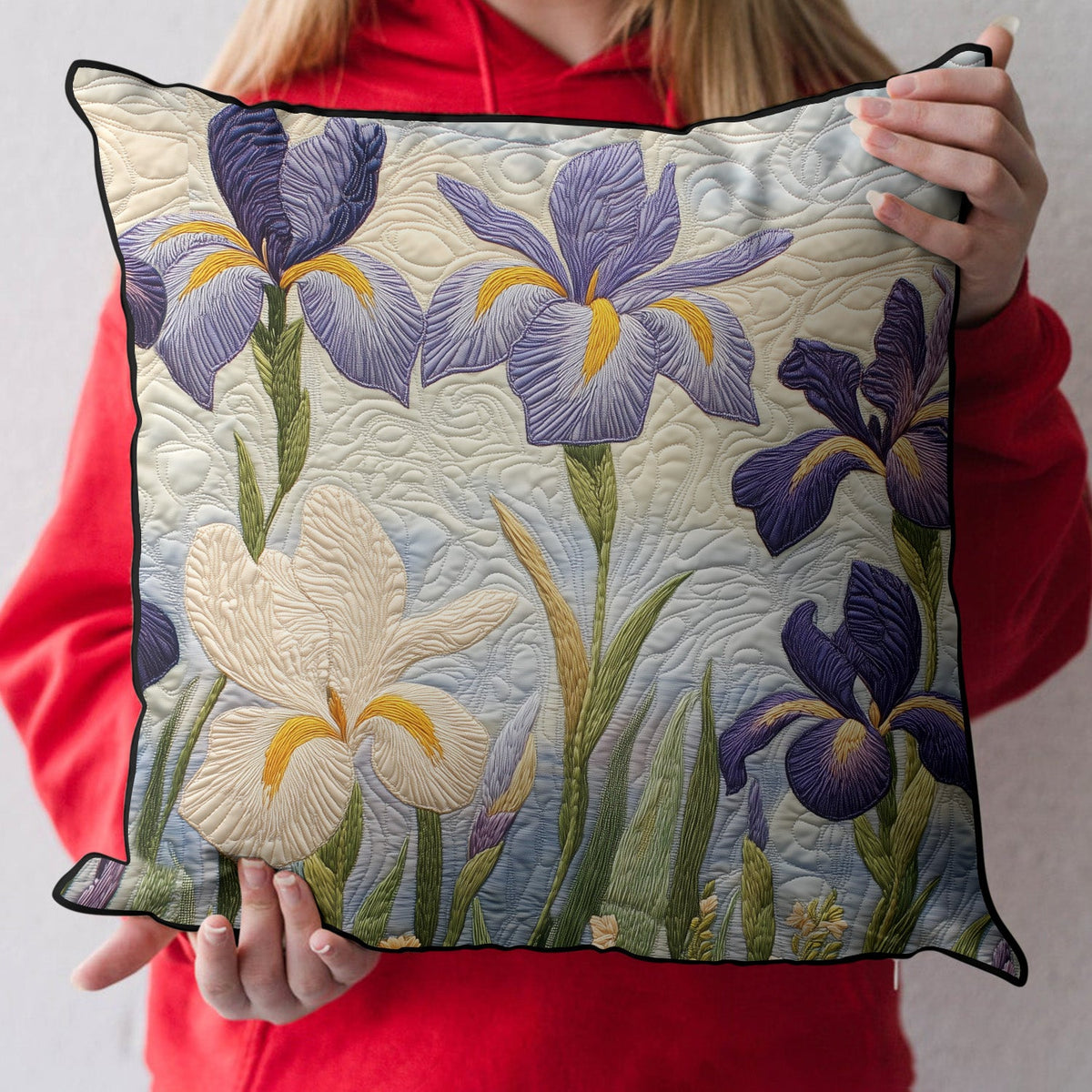 Peaceful Iris Quilted Pillow Case NCU0PT6678