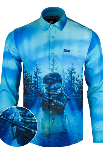 UniJames Comfort Permafrost Long Sleeve Button Shirt (Pearl Snaps) For Men