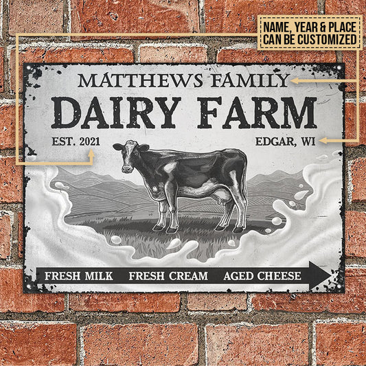 uni Customized Name Cattle Farm All Printed 3D Metal Sign