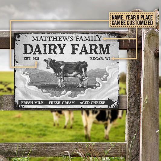uni Customized Name Cattle Farm All Printed 3D Metal Sign