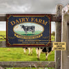 uni Personalized Dairy Farm Farm Fresh Milk All Printed 3D Metal Sign