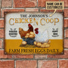 uni Personalized Chicken Coop Yellow All Printed 3D Metal Sign