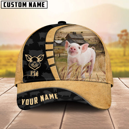 Uni Custom Name Pig Cattle Farmhouse Field Cap