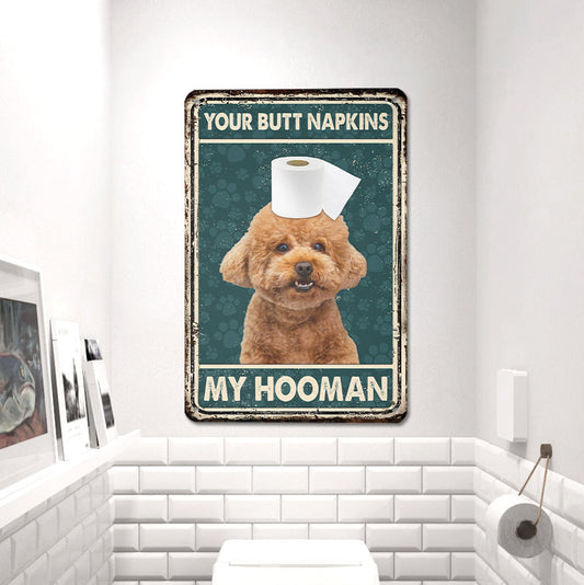 uni Poodle All Printed 3D Metal Sign