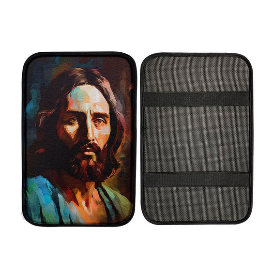 Uni Portrait Of Jesus Car Center Console Cover Car Armrest Pad