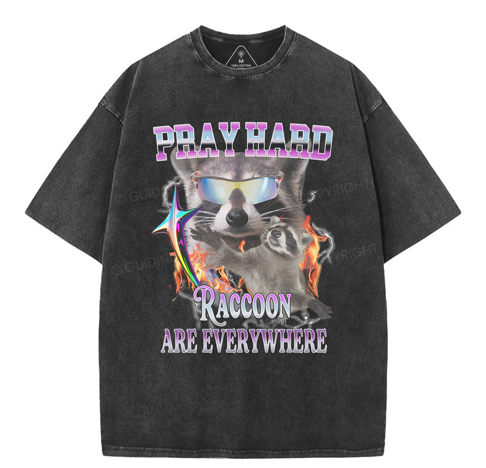 Pray Hand Chirstian Washed TShirt  
