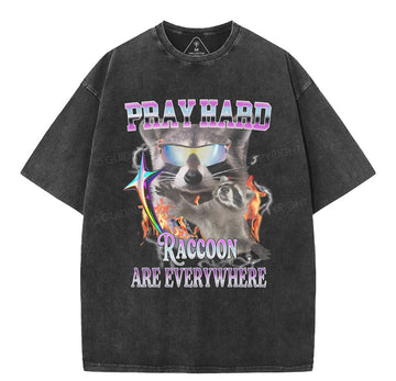 Pray Hand Chirstian Washed TShirt  