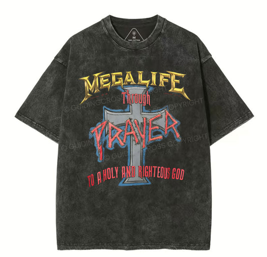 Prayer Christian Washed TShirt  