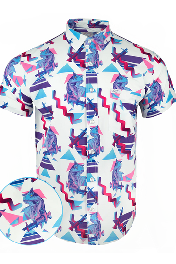 UniJames Comfort Prehistoric Button Down For Men