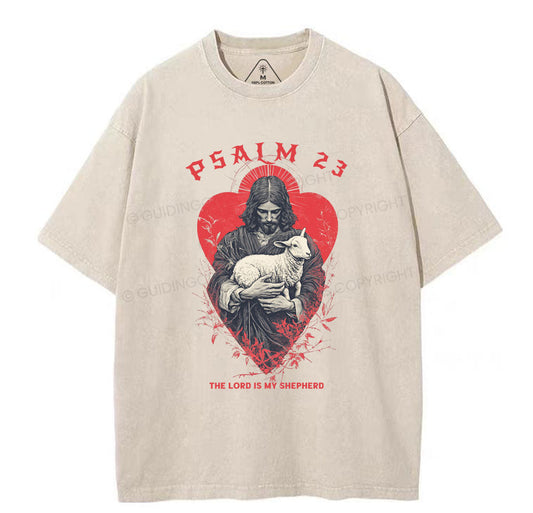 Psalm 23 The Lord Is My Jesus Christian Washed TShirt  