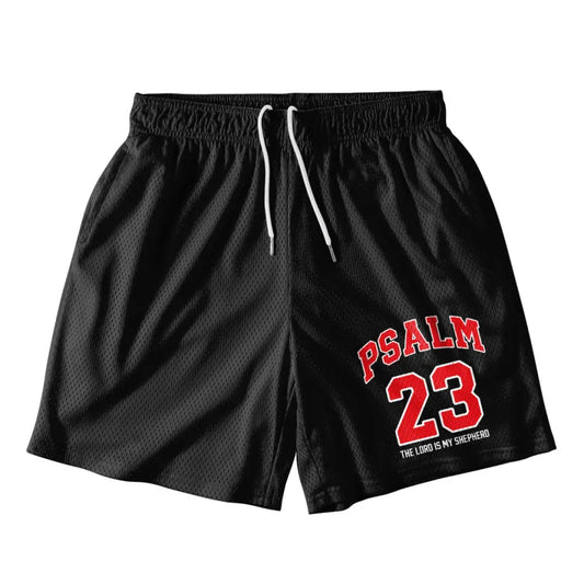 UniJames Psalm 23 The Lord Is My Shepherd Black Christian Mesh Jersey