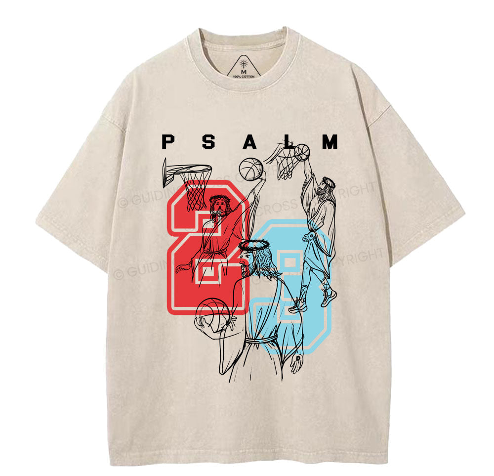 Psalm 23 Jesus Christian Washed TShirt  