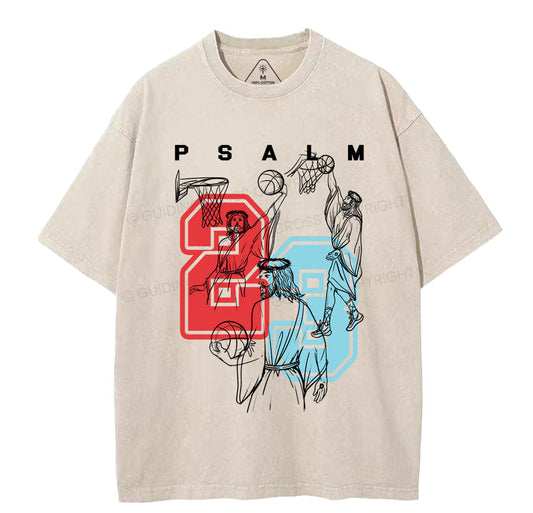 Psalm 23 Jesus Christian Washed TShirt  