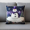 Purple Snowman Quilted Pillow Case NCU0NT10284
