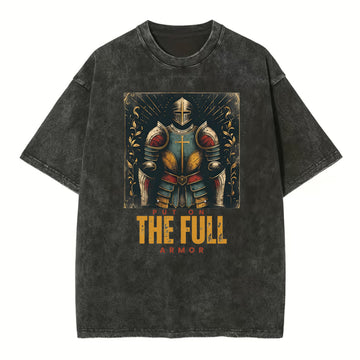 Put On The Full Armor Christian Washed T-shirt Sale - GuidingCross
