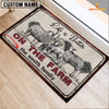 Uni Sheep Life is Better Custom Name Doormat