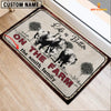 Uni Charolais Life is Better Custom Name Doormat