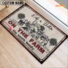 Uni Texas Longhorn Life is Better Custom Name Doormat