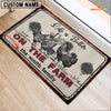 Uni Chicken Life is Better Custom Name Doormat