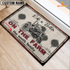 Uni Farm Tractor Life is Better Custom Name Doormat