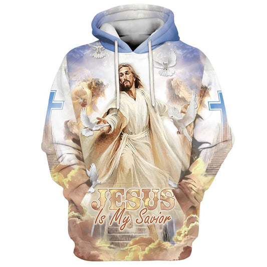 Uni Reaching God's Hand Jesus Is My Savior 3D Hoodie