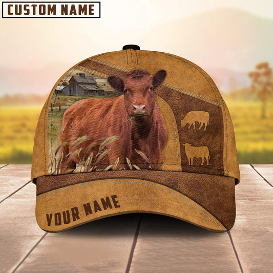 Uni Custom Name Red Angus Cattle Cap