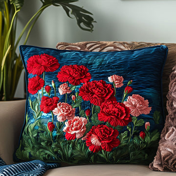 Red Petals of Heartland Quilted Bedding Pillow Case NCU0PT6472